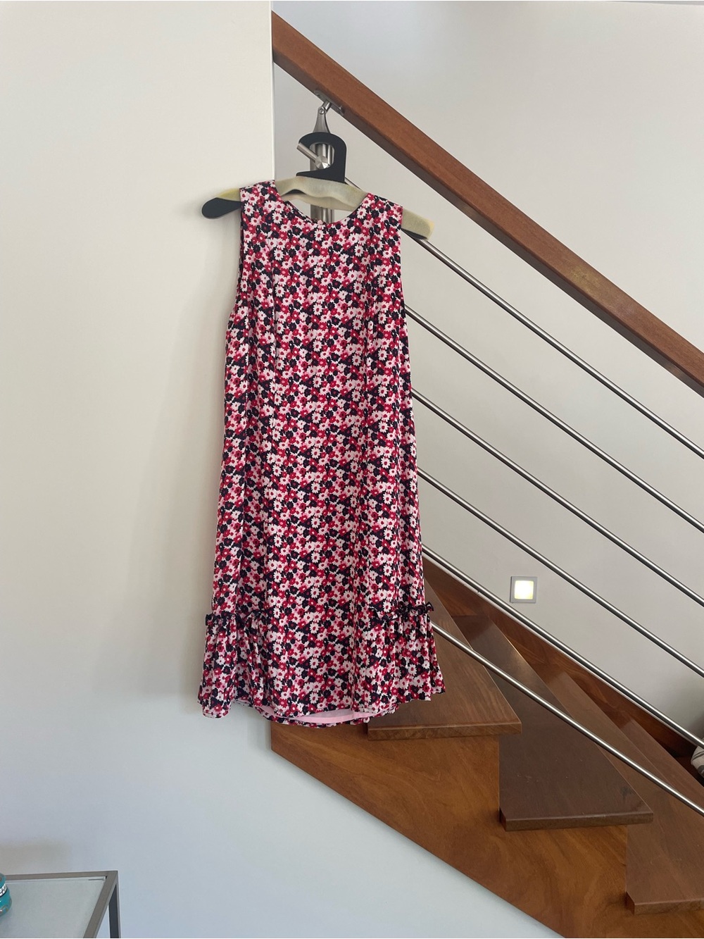 Michael Kors Red Pink Black Floral Shift Dress